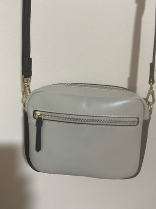 Bolso bandolera Parfois gris y negro