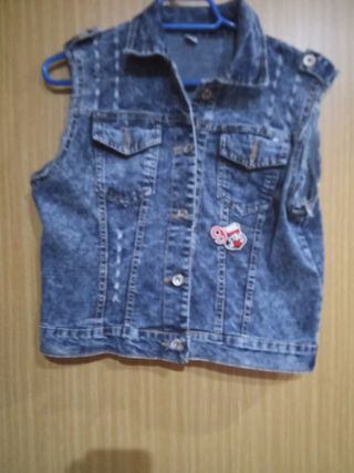 Chaleco vaquero azul talla S