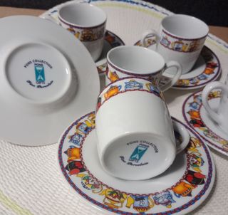 Juego 6 Tazas y 5 Platitos Porcelana