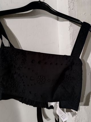 Top Zara Negro Talla S