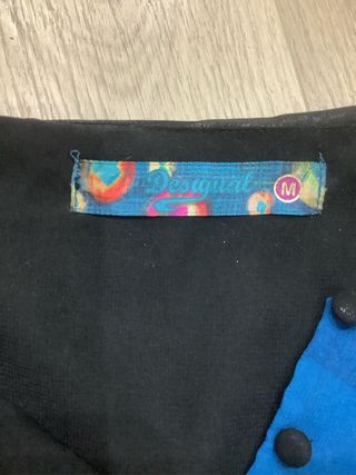 Blusa Desigual Negra y Azul Talla M