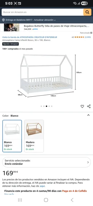 REBAJADA !!! Cama infantil casa de juegos madera