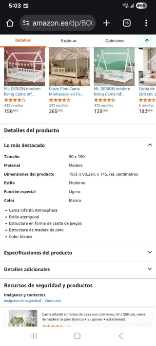 REBAJADA !!! Cama infantil casa de juegos madera