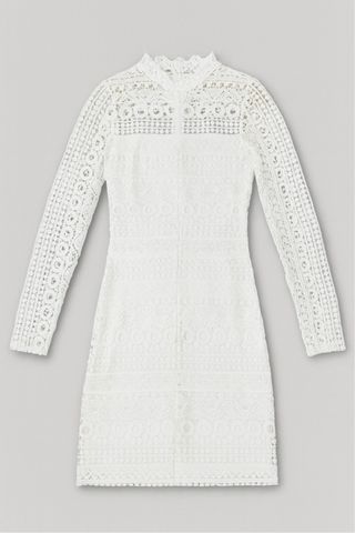 Vestido fiesta blanco de encaje- Nuevo. T xs