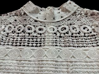 Vestido fiesta blanco de encaje- Nuevo. T xs