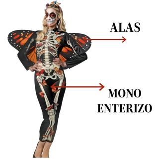 Disfraz Mariposa Gótica Esqueleto con Alas Adulto