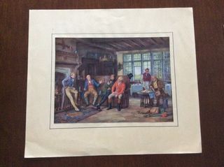 VINTAGE LAMINAS ESCENAS INGLESAS X 6  ( B )