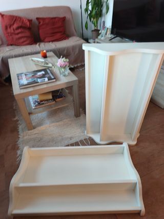 2 Estanterías de Madera Blancas