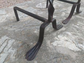 Morrillos de hierro forjado para chimenea