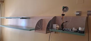 Estanterías de pared madera y metal