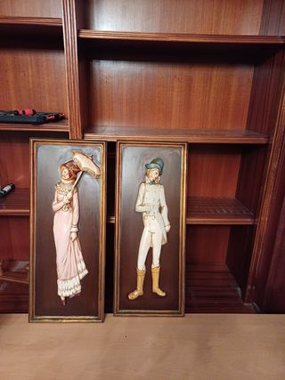 Cuadros de madera con figuras
