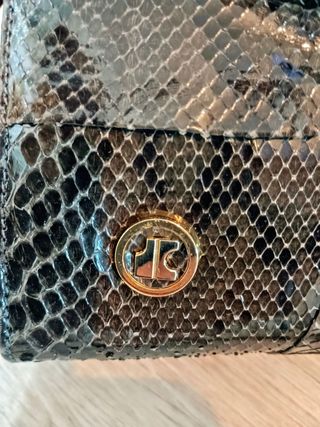 Conjunto vintage de piel de serpiente auténtica