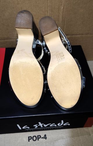 Sandalias La Strada plateadas T39