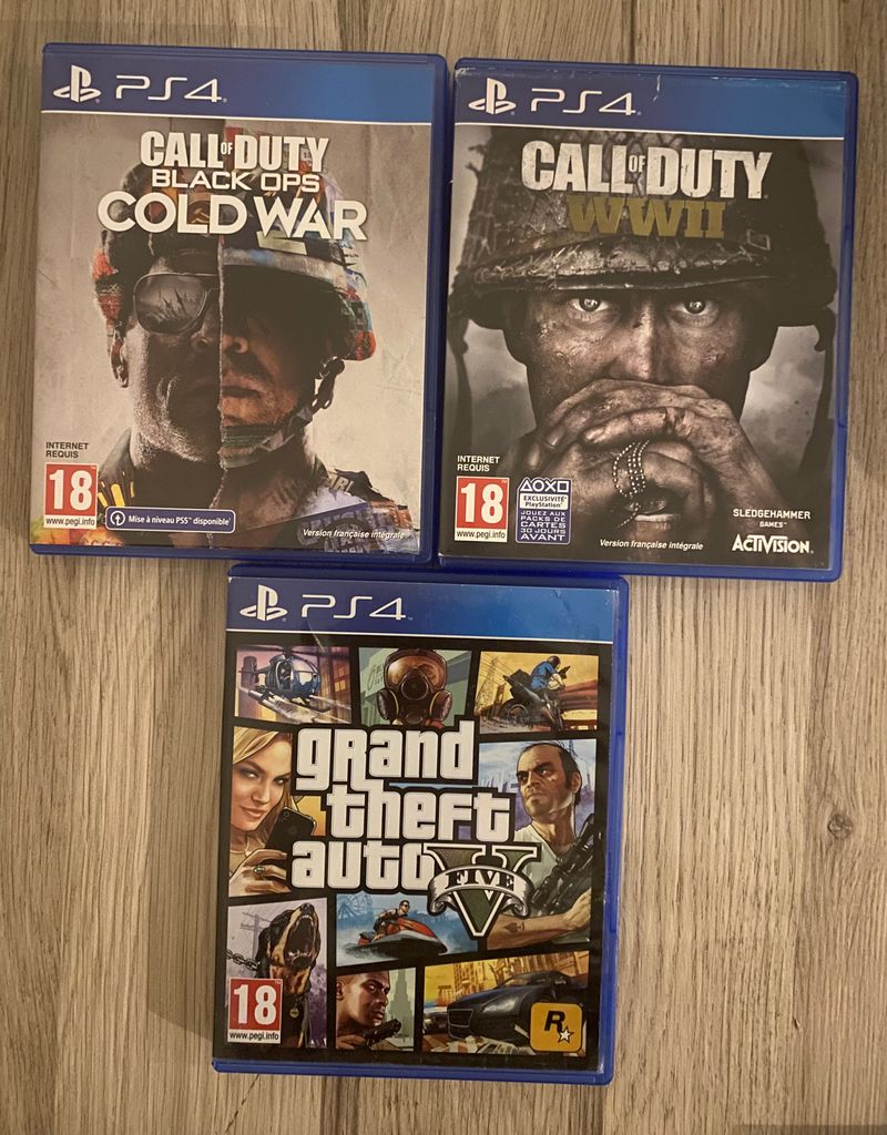Imagen de Pack 3 Juegos PS4: Call of Duty, GTA V