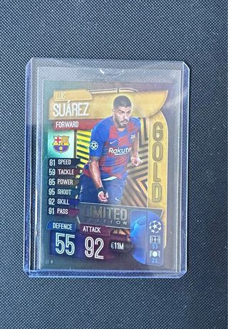 Carte Luis Suarez Gold Limited Edition