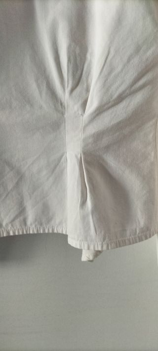 Camisa retro algodón blanco con lazo
