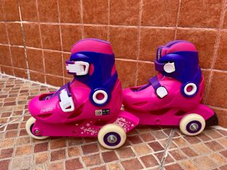 Patines Oxelo rosas y morados talla 26-28