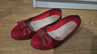 Bailarinas rojas y marrones talla 39.