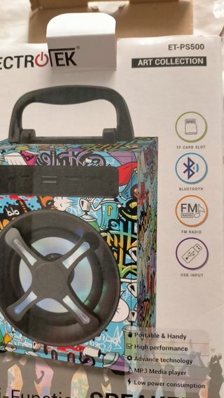 Altavoz Portátil ELECTROTEK ET-PS500 Multicolor