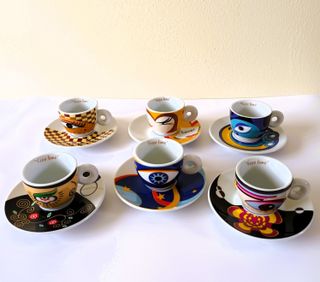 Juego 6 Tazas Café Magic Eyes Porcelana