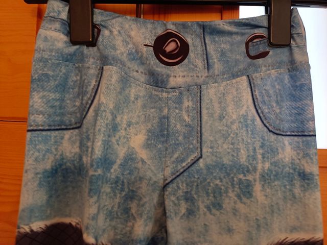 Leggings estampados azules y grises