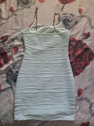 Vestito tubino donna con catene oro