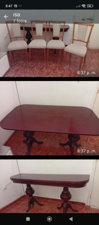 Mesa de comedor de madera
