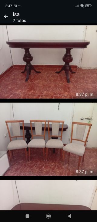 Mesa de comedor de madera