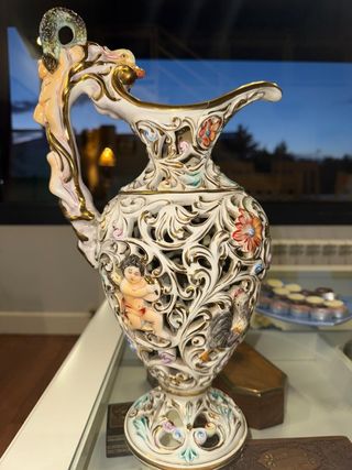 Jarrón Capo di Monte Porcelana Multicolor