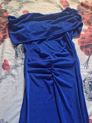 Vestito lungo elegante donna blu