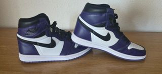 Zapatillas Jordan 1 Talla 42 Morado/Blanco