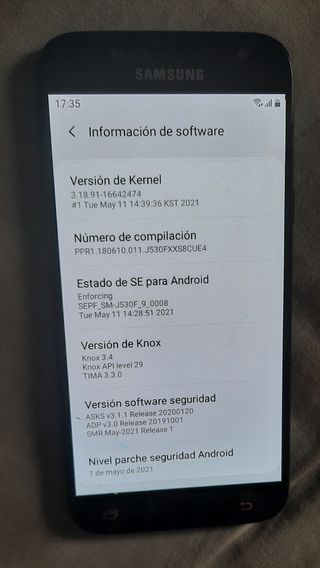 Samsung Galaxy J5 2017 SM-J530F Negro. Sin cargado