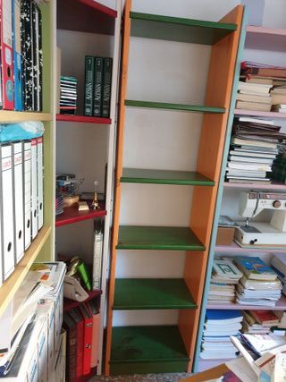 ESTANTERIA RINCONERA BICOLOR MADERA DE PINO MACIZO