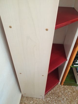ESTANTERIA RINCONERA BICOLOR MADERA DE PINO MACIZO