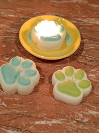 Velitas aromáticas huella de patita