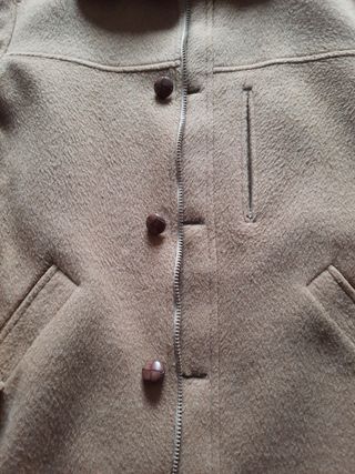 Abrigo de lana beige