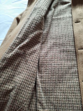 Abrigo de lana beige
