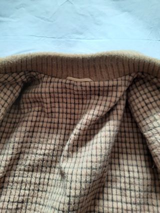 Abrigo de lana beige