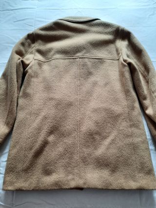 Abrigo de lana beige