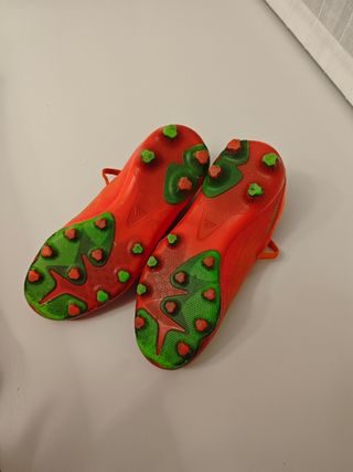 Botas de fútbol Adidas niño naranja talla 32