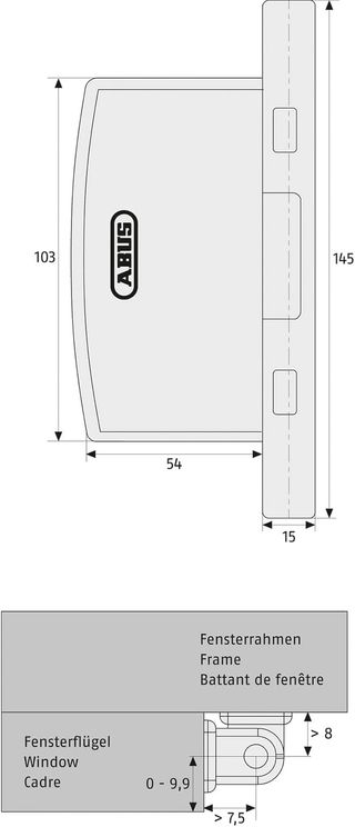 Manilla Abus para ventana