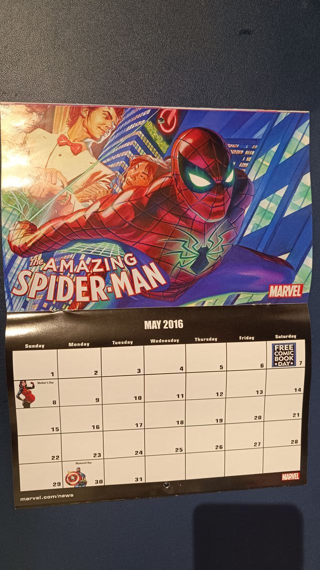 Calendario Marvel 2016
