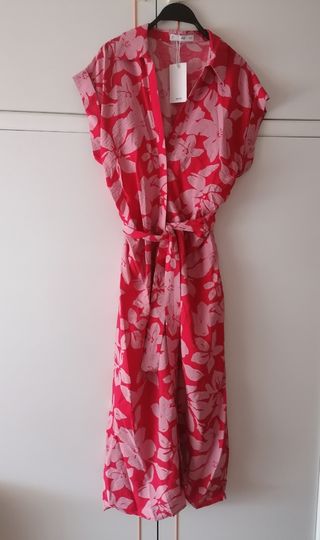 Vestido camisero floral, Mango