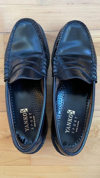 Mocasines Yanko negros de piel