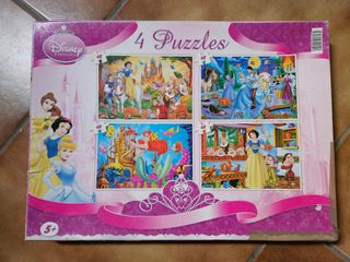 Puzzle Disney Principesse 4 Quadri 48 Pezzi