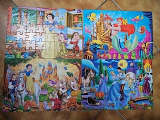 Puzzle Disney Principesse 4 Quadri 48 Pezzi