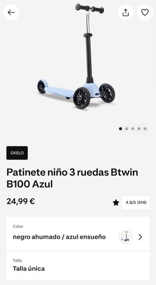 Patinete infantil 3 ruedas Decathlon