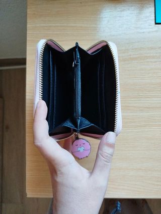 Monedero unicornio rosa con donut