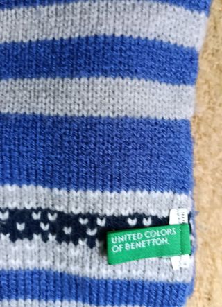 Gorro y bufanda Benetton azul. Cómo NUEVO 