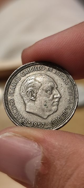 5 Pesetas España 1957 Franco